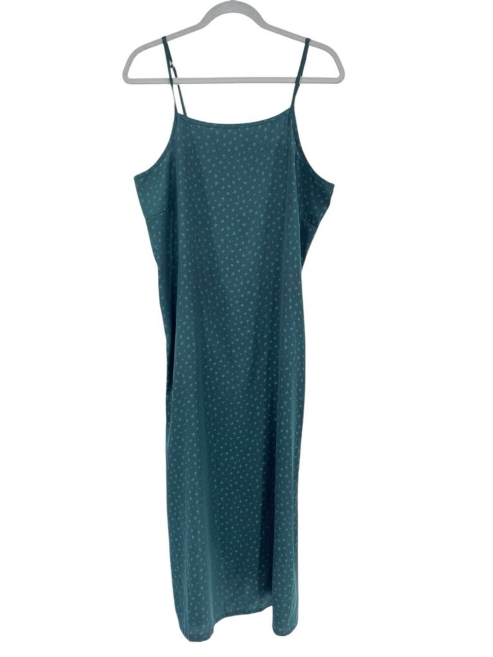 WORLD MARKET Women's Emerald Green Floral Satin Cowl Neck Sleeveless Dress S/M